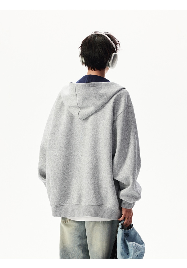 boy Boy American Style Casual Sweatshirt For Men And Women, Autumn New Trendy Loose Fit Versatile Color-Block Couple Hooded_voghion.com