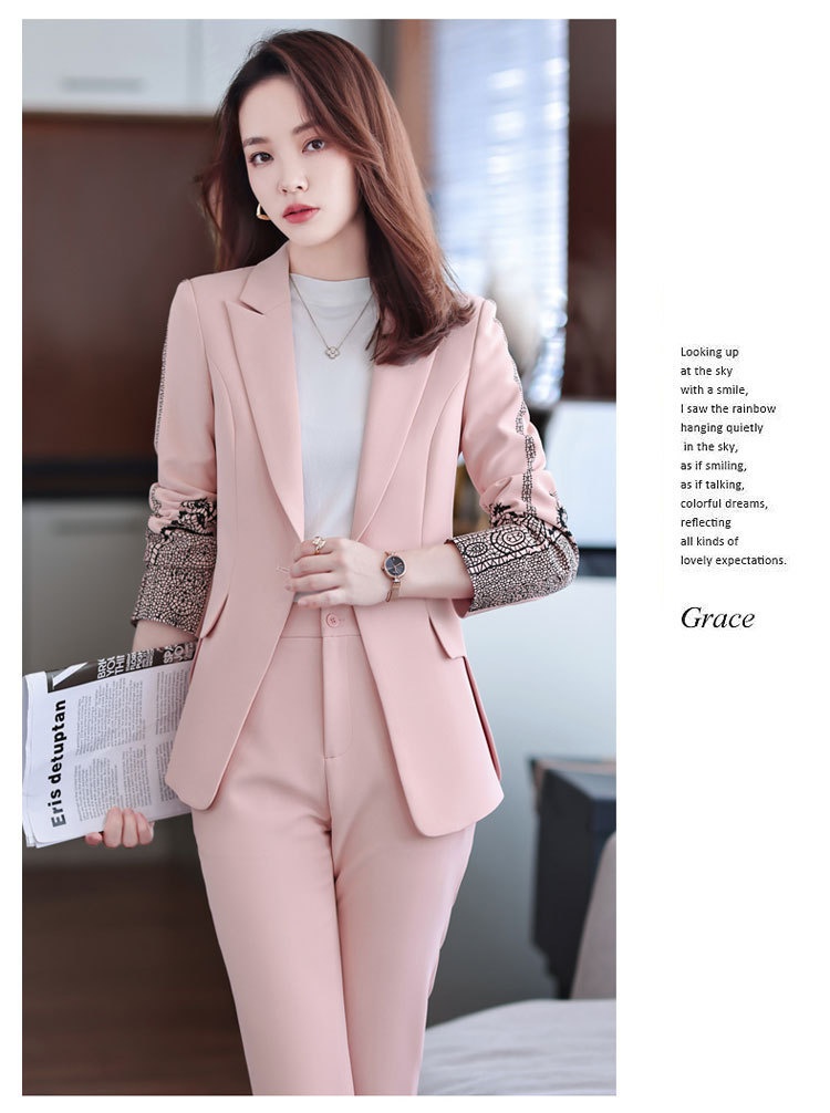 GraceChic XN9621 Pink Blazer For Women Spring Summer 2022 Autumn Winter New Style Jacket Elegant Formal Professional Suit_voghion.com