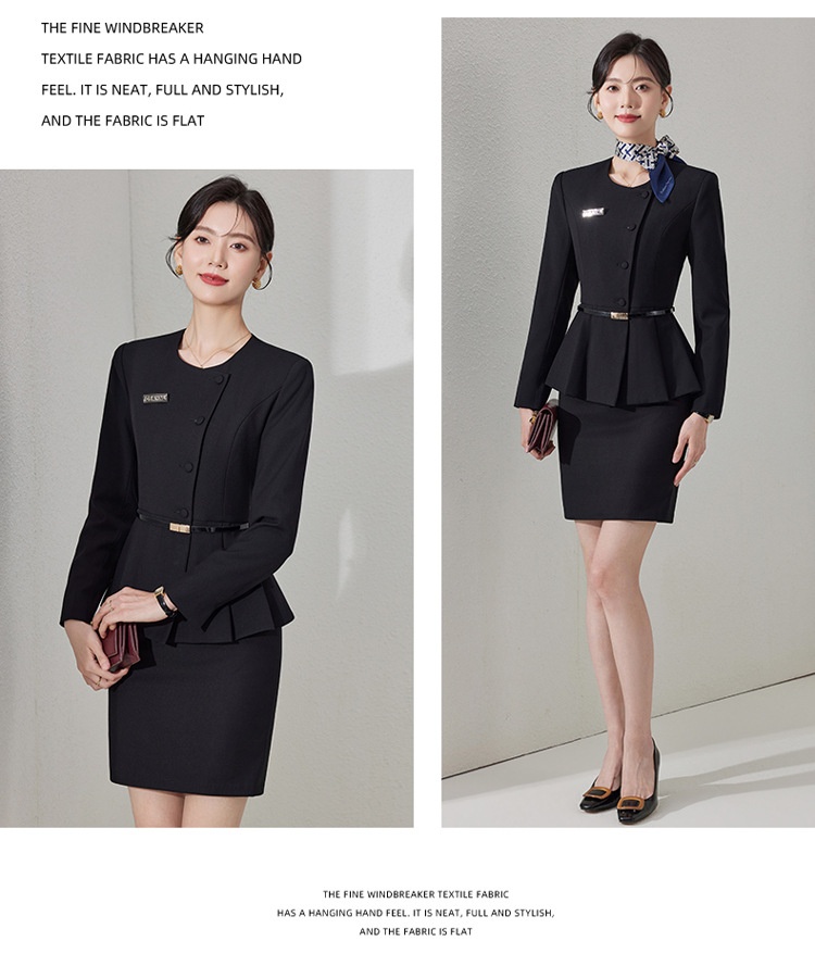 GraceChic Wholesale New Autumn Elegant Long Sleeve Blazer Professional Suit Women's Set Hotel Front Desk Jewelry Store Workwear_voghion.com