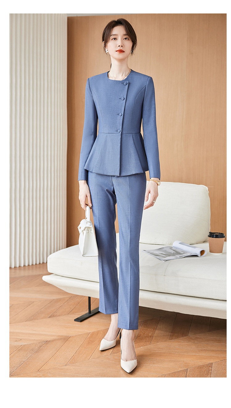 GraceChic Wholesale New Autumn Elegant Long Sleeve Blazer Professional Suit Women's Set Hotel Front Desk Jewelry Store Workwear_voghion.com