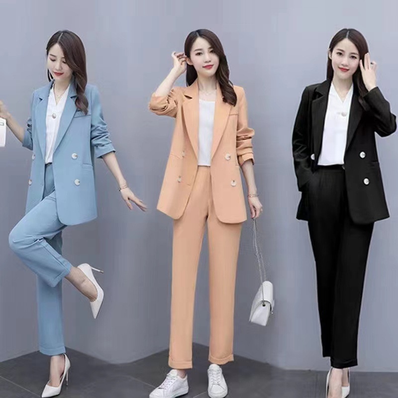GraceChic Plus MM2025 Set For Women New Korean Style Spring And Autumn Casual Elegant Fashion Professional Loose Large Size Suit_voghion.com
