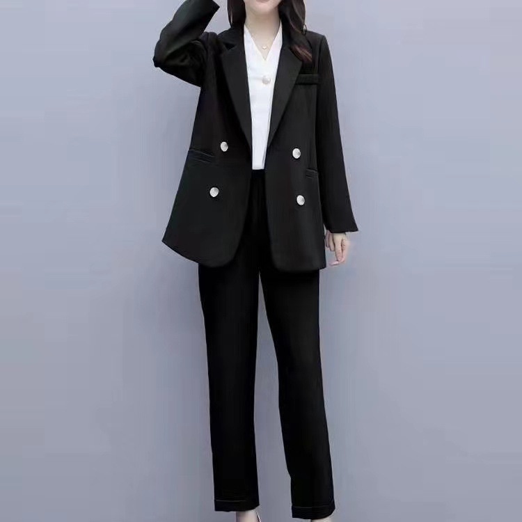 GraceChic Plus MM2025 Set For Women New Korean Style Spring And Autumn Casual Elegant Fashion Professional Loose Large Size Suit_voghion.com