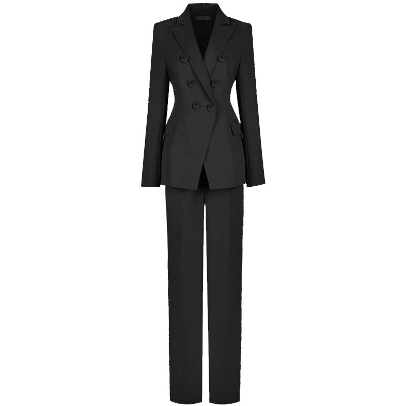 GraceChic Fashion Long Sleeve For Women Socialite White-collar Commuter Interview Workwear Pink Wide-leg Slimming Pants Suit_voghion.com