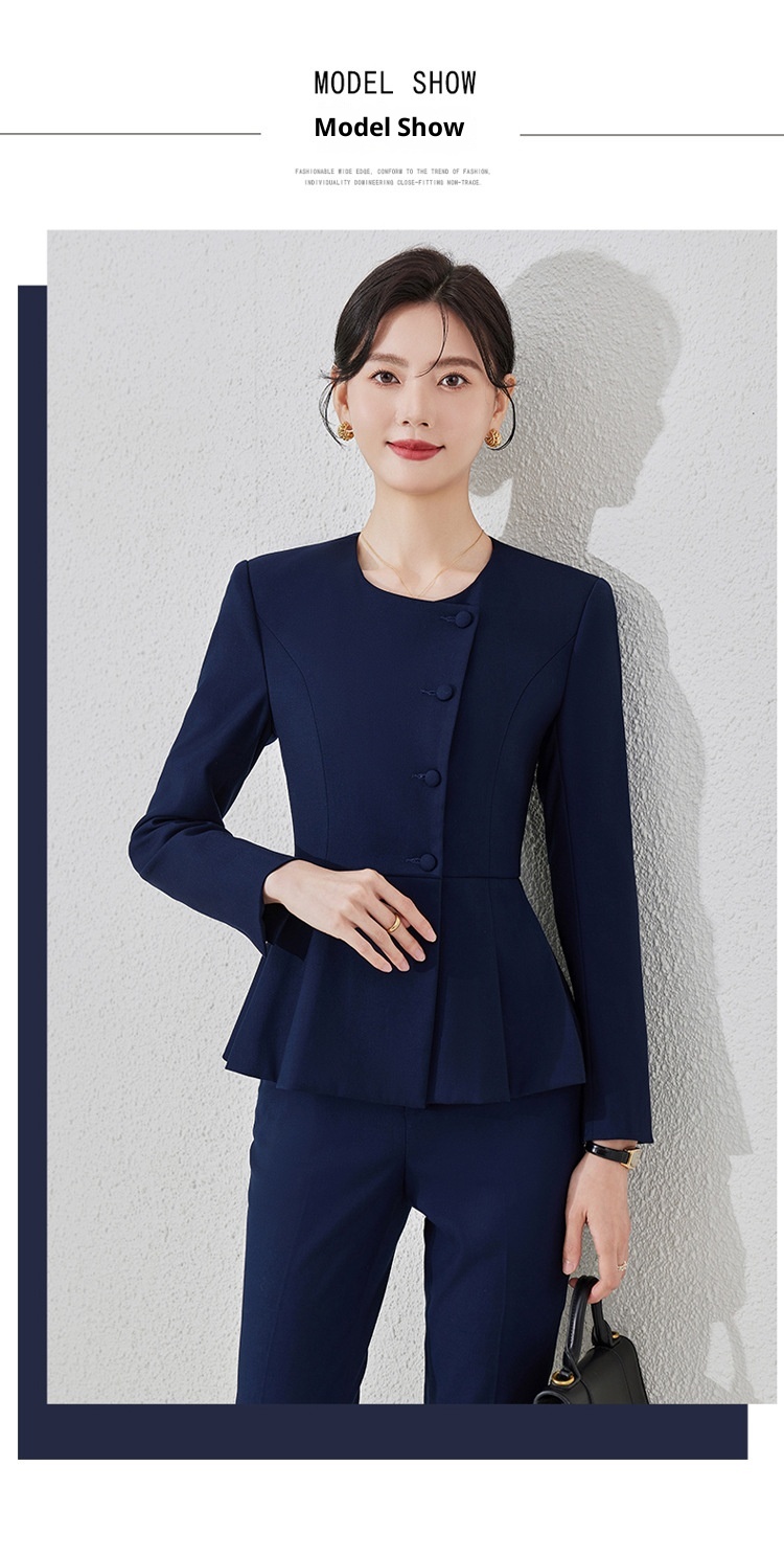 GraceChic Wholesale New Autumn Elegant Long Sleeve Blazer Professional Suit Women's Set Hotel Front Desk Jewelry Store Workwear_voghion.com