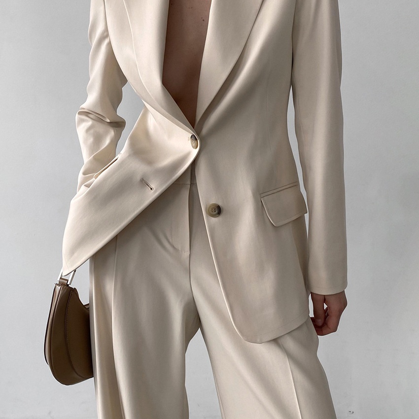 GraceChic Cross-Border Fashion Casual Loose Slimming Blazer Commuter Straight-Leg Pants Women's Clothing 2025 Autumn Winter New_voghion.com