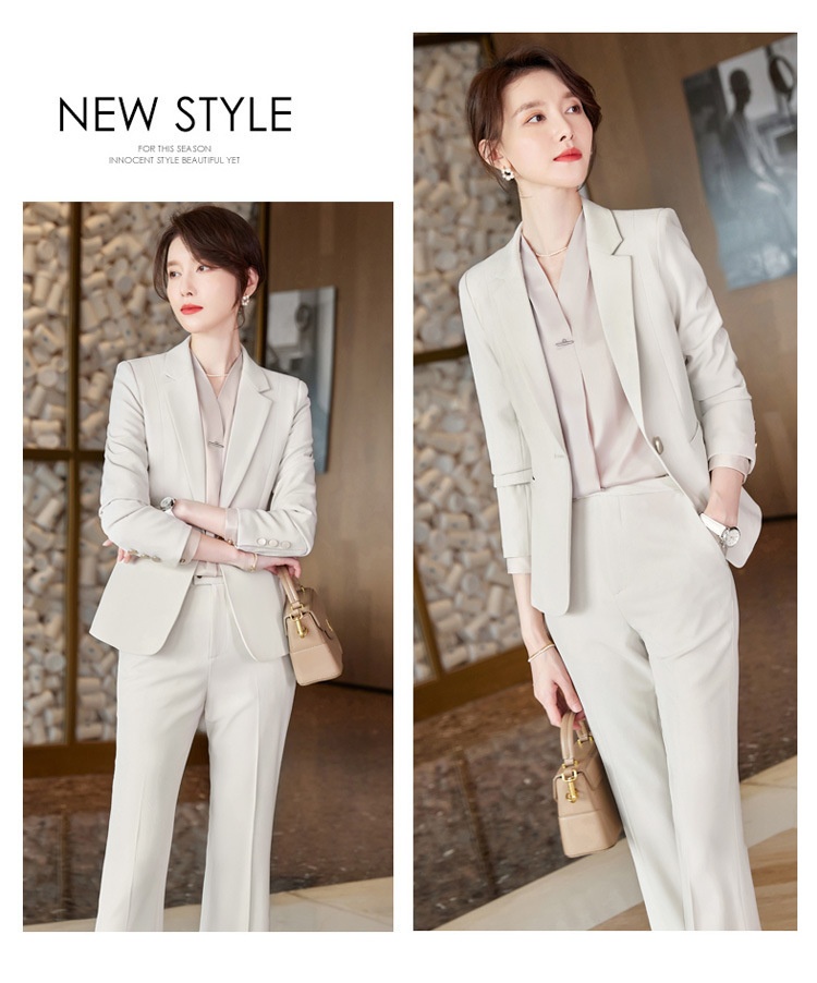 GraceChic XN9680 Damen-Anzugset Herbst Neu Modisch Elegant Blazer Gerade-Leg Hose Casual Interview Professionell Formal_voghion.com