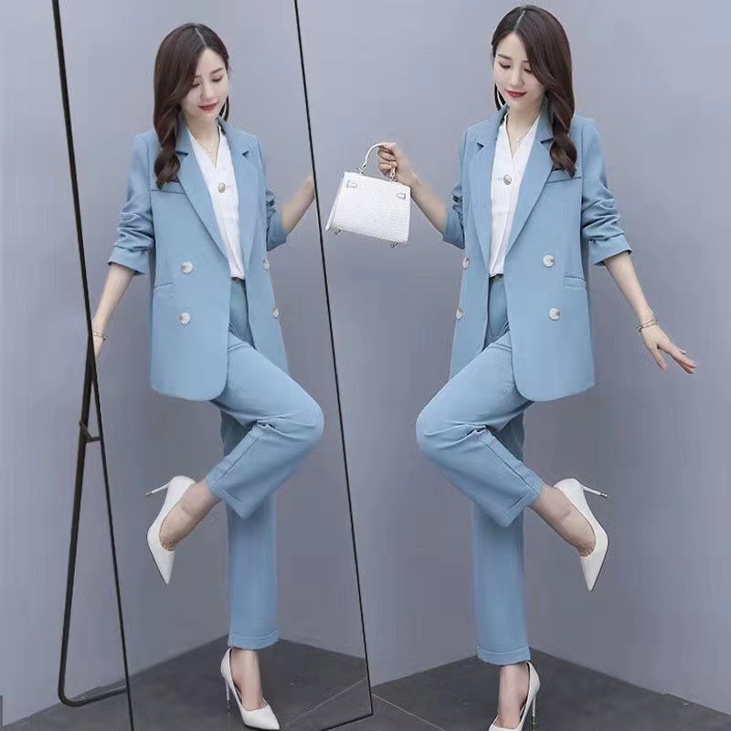 GraceChic Plus MM2025 Set For Women New Korean Style Spring And Autumn Casual Elegant Fashion Professional Loose Large Size Suit_voghion.com