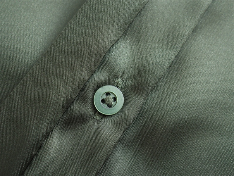 GraceChic 2023 Autunno Nuovo Stile Semplice Moda Donna Camicia in Raso di Seta Testurizzata + Set Pantaloni Casual a Gamba Larga_voghion.com