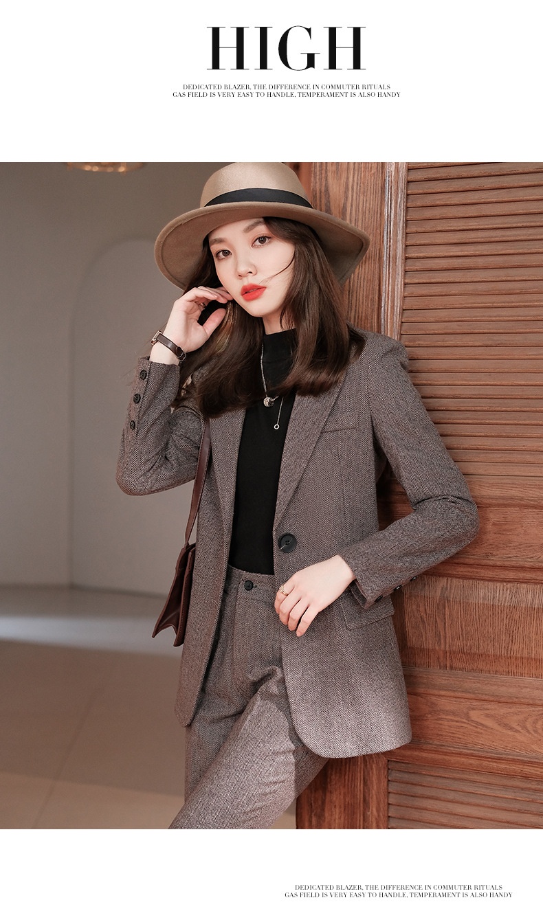 GraceChic High-end Wool Blazer Professional Wear, Elegant Goddess Style, Thickened Plus Size Suit For Work_voghion.com