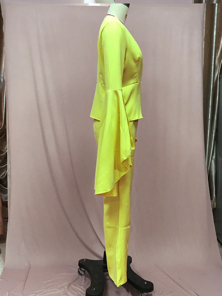 GraceChic 2025 New Goddess Style Elegant Fashion Blazer Jacket High Waist Flared Pants Two-Piece Set For Women_voghion.com