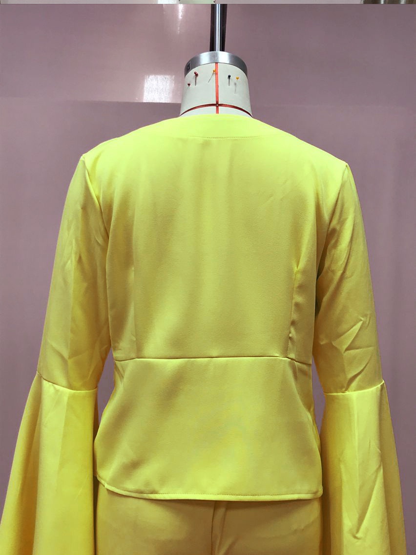 GraceChic 2025 New Goddess Style Elegant Fashion Blazer Jacket High Waist Flared Pants Two-Piece Set For Women_voghion.com