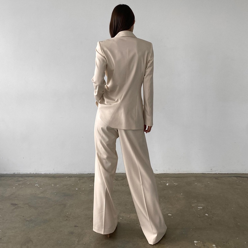 GraceChic Cross-Border Fashion Casual Loose Slimming Blazer Commuter Straight-Leg Pants Women's Clothing 2025 Autumn Winter New_voghion.com