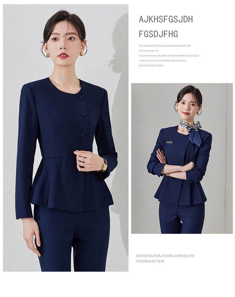 GraceChic Wholesale New Autumn Elegant Long Sleeve Blazer Professional Suit Women's Set Hotel Front Desk Jewelry Store Workwear_voghion.com