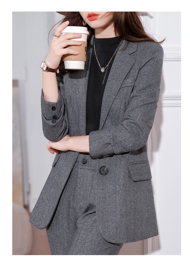 GraceChic High-end Wool Blazer Professional Wear, Elegant Goddess Style, Thickened Plus Size Suit For Work_voghion.com