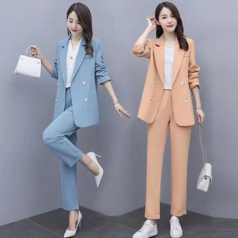 GraceChic Plus MM2025 Set For Women New Korean Style Spring And Autumn Casual Elegant Fashion Professional Loose Large Size Suit_voghion.com