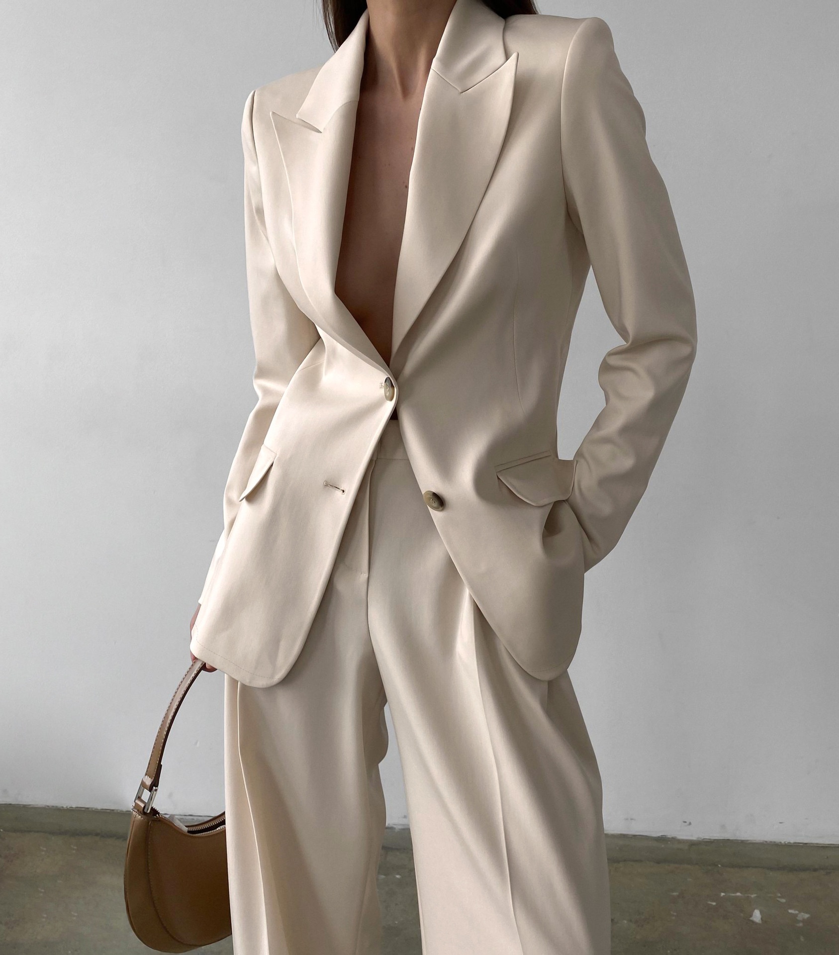 GraceChic Cross-Border Fashion Casual Loose Slimming Blazer Commuter Straight-Leg Pants Women's Clothing 2025 Autumn Winter New_voghion.com