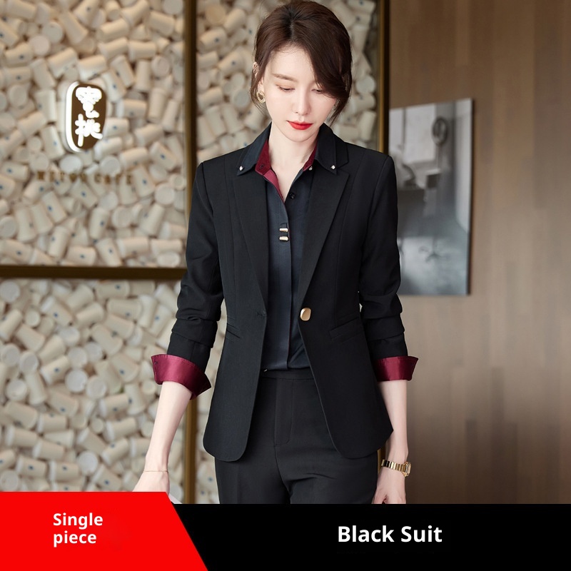 GraceChic XN9680 Damen-Anzugset Herbst Neu Modisch Elegant Blazer Gerade-Leg Hose Casual Interview Professionell Formal_voghion.com