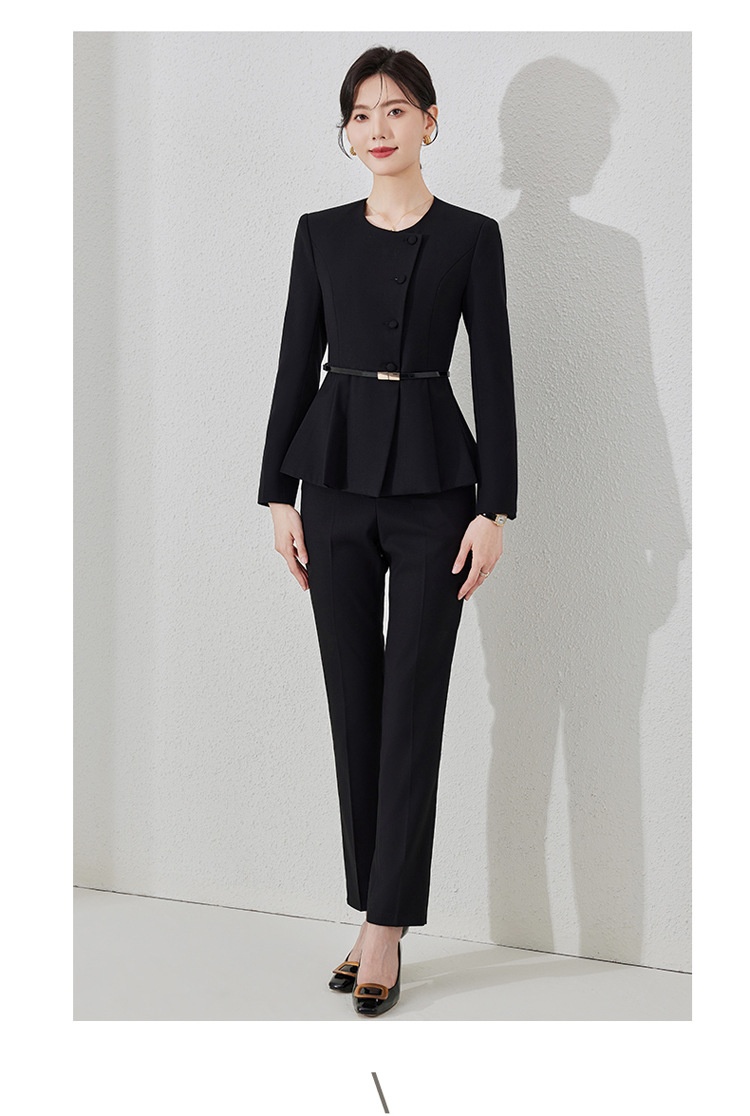 GraceChic Wholesale New Autumn Elegant Long Sleeve Blazer Professional Suit Women's Set Hotel Front Desk Jewelry Store Workwear_voghion.com