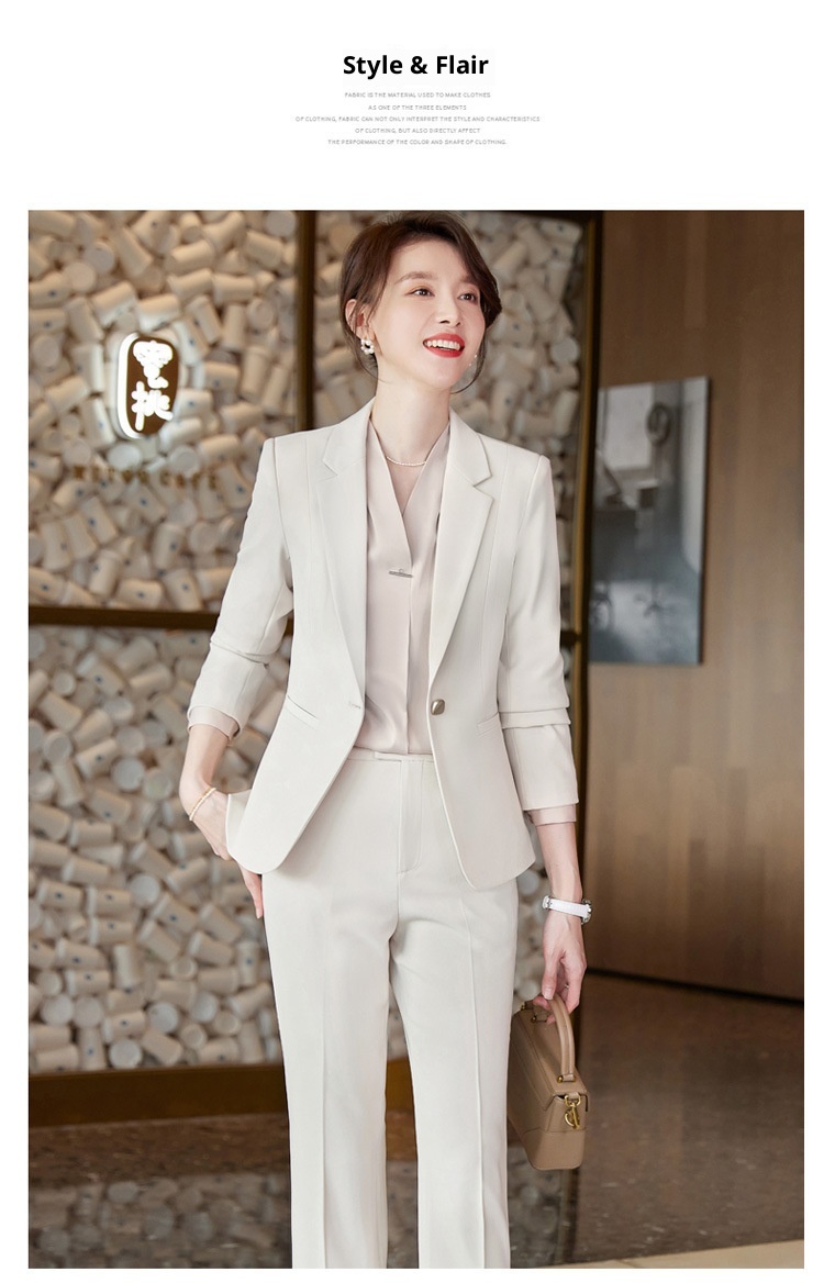 GraceChic XN9680 Damen-Anzugset Herbst Neu Modisch Elegant Blazer Gerade-Leg Hose Casual Interview Professionell Formal_voghion.com
