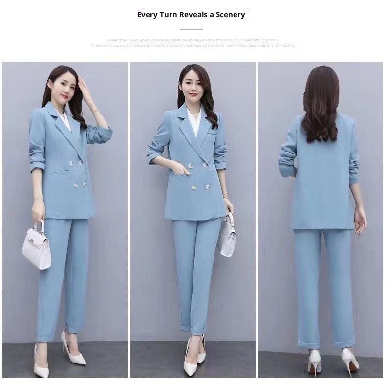 GraceChic Plus MM2025 Set For Women New Korean Style Spring And Autumn Casual Elegant Fashion Professional Loose Large Size Suit_voghion.com