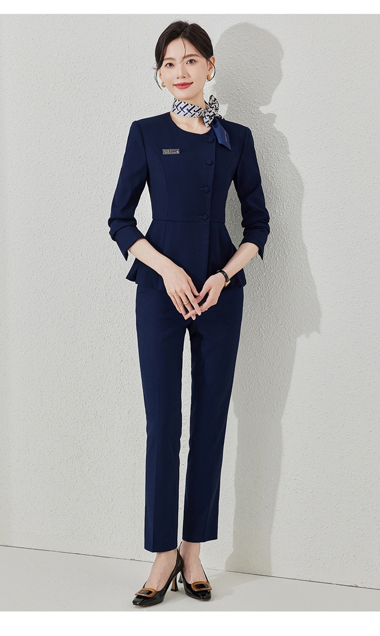GraceChic Wholesale New Autumn Elegant Long Sleeve Blazer Professional Suit Women's Set Hotel Front Desk Jewelry Store Workwear_voghion.com