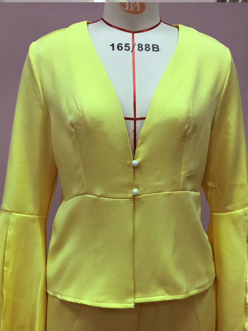 GraceChic 2025 New Goddess Style Elegant Fashion Blazer Jacket High Waist Flared Pants Two-Piece Set For Women_voghion.com