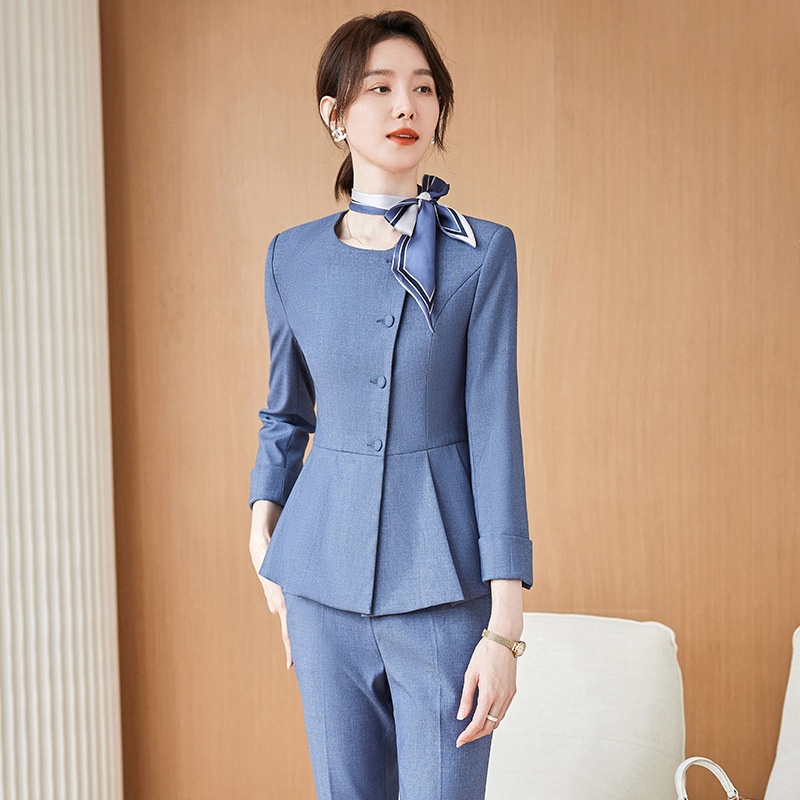 GraceChic Wholesale New Autumn Elegant Long Sleeve Blazer Professional Suit Women's Set Hotel Front Desk Jewelry Store Workwear_voghion.com