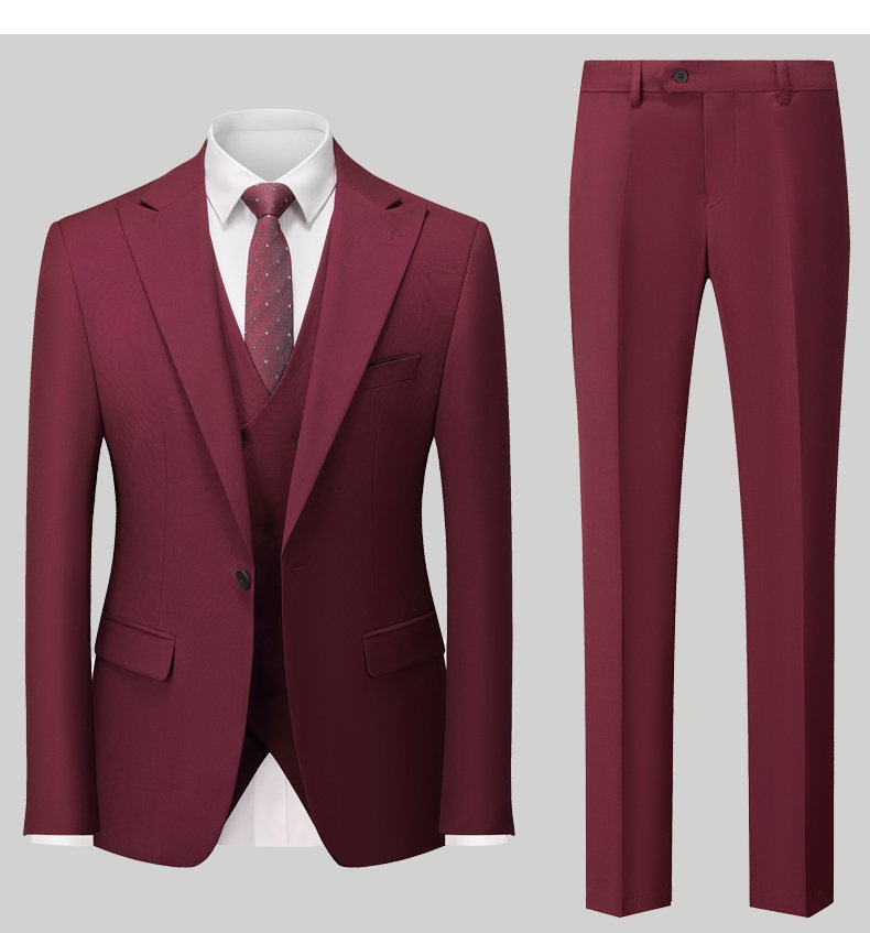 jongen Nieuwe stijl Buitenlandse handel Heren Dubbelrijs Vest Driedelige Set Plus Size Pak Groothandel_voghion.com