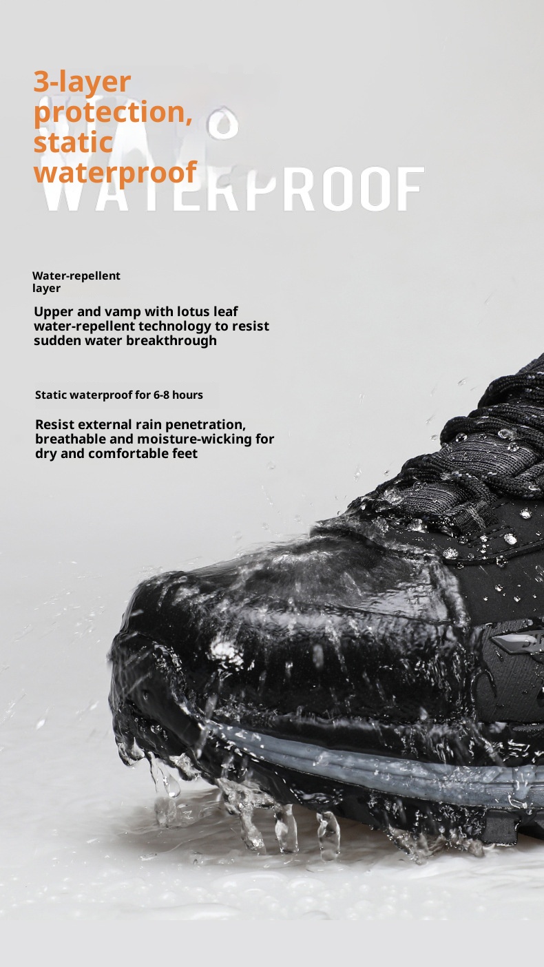 ShoeGlobe Hantu Waterproof Men's New Outdoor Non-Slip Shock Absorption Sports Rainproof Wear-Resistant Hiking Mountaineering_voghion.com