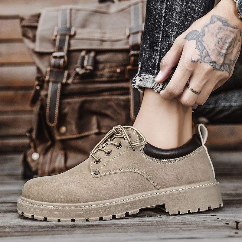 ShoeGlobe Autumn Breathable Site Sports Work Safety Men's Non-Slip Casual Neat Hiking Trendy Shoes_voghion.com