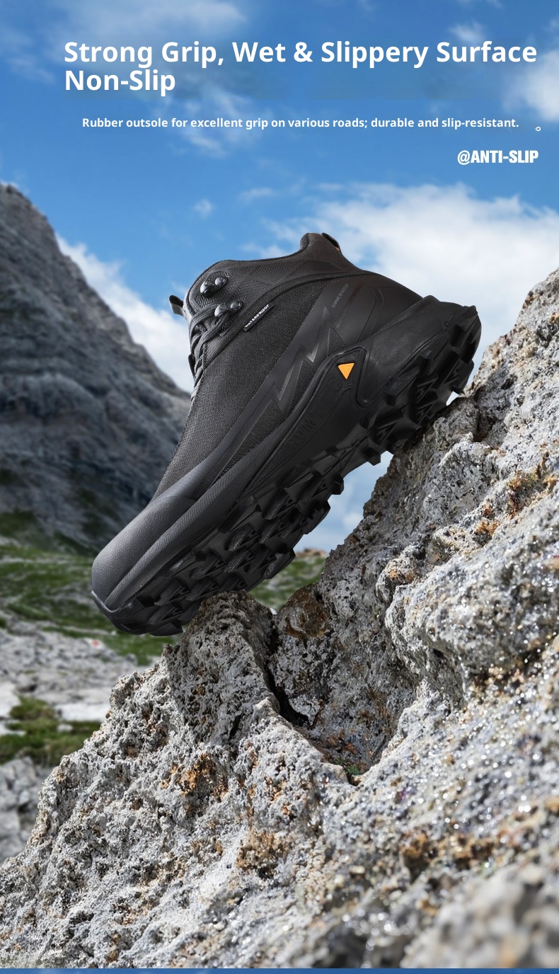 ShoeGlobe Hantu Waterproof For Men, Autumn Winter High-Top Breathable Shock-Absorbing Rain Boots, Outdoor Non-Slip Wear-Resistant_voghion.com