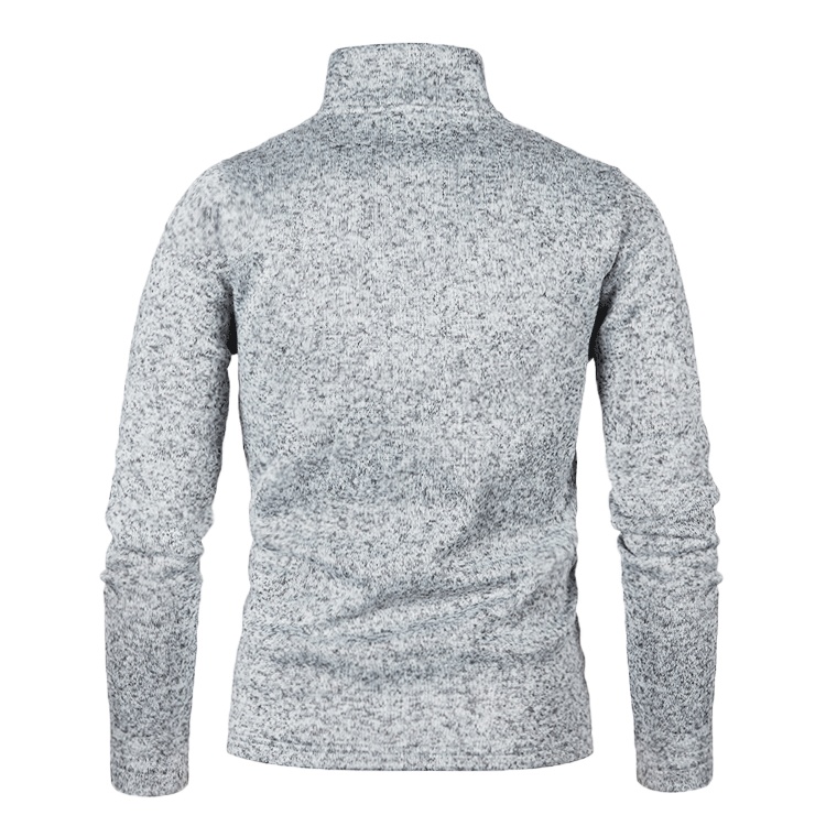 Winter-Sweatshirt für Jungen mit Reißverschluss, einfarbiges Hemd mit hohem Kragen, Herrenjacke_voghion.com