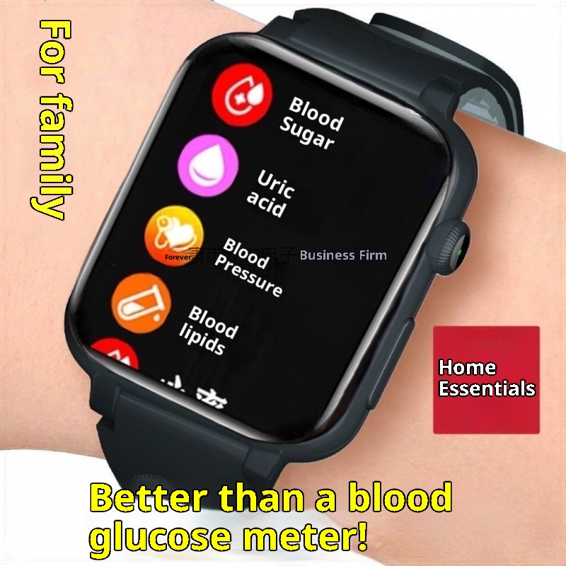 2025 New Smart Watch Accurate Sugar Lipids Blood Pressure Uric Acid Heart Rate Sleep Monitoring Suitable For Elderly_voghion.com