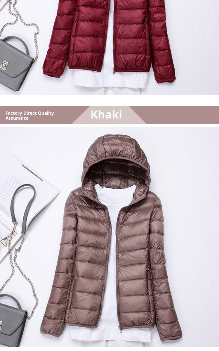 ChicShe Cross-Border Autumn Winter New Ultra-Light Women Hooded Down Jacket Women's Slim Plus Size Lightweight Coat Trendy_voghion.com