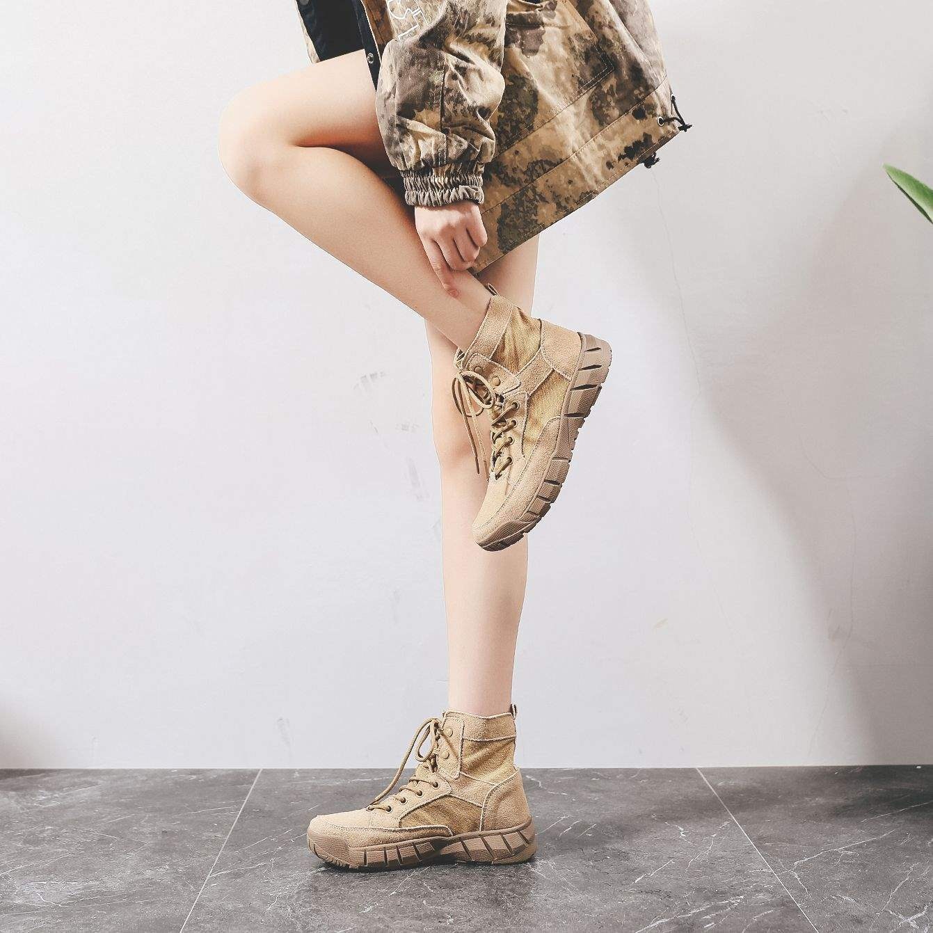 ShoeGlobe ShoeGlobe Original Scarpe da trekking da donna, Scarpe da trekking impermeabili antiscivolo, Scarponi da lavoro nel deserto, Stivali Martin da uomo_voghion.com