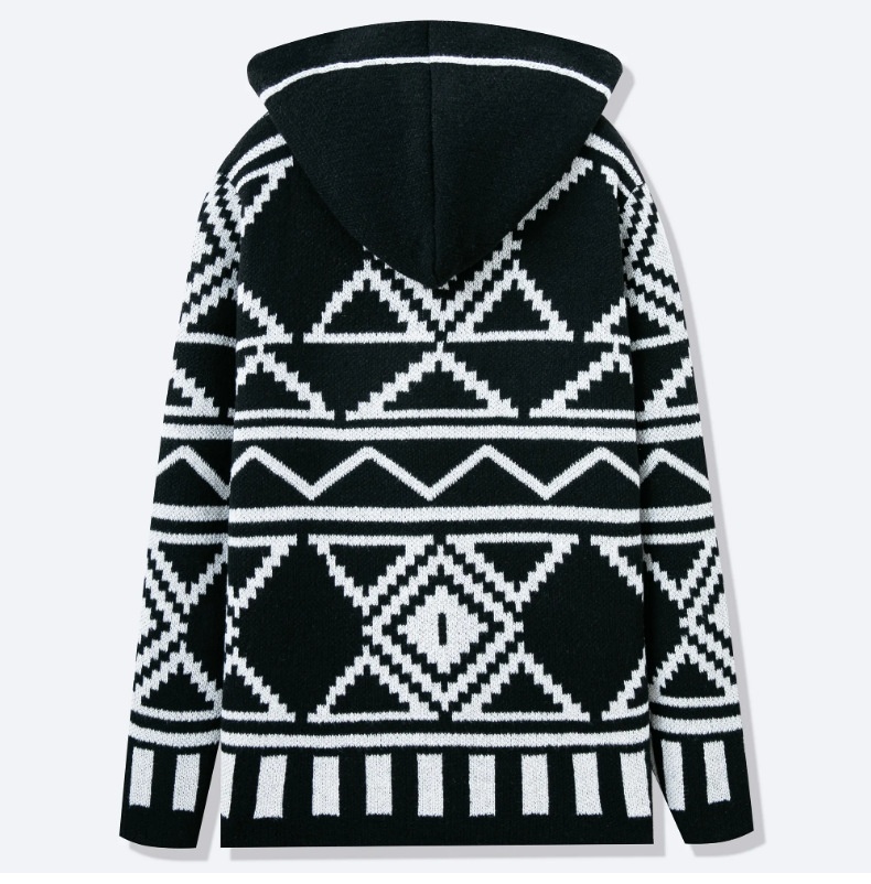 1 Neuer Herren-Cardigan im europäischen und amerikanischen Stil für Herbst und Winter, mittellang, Jacquard-Strickjacke SY0066_voghion.com