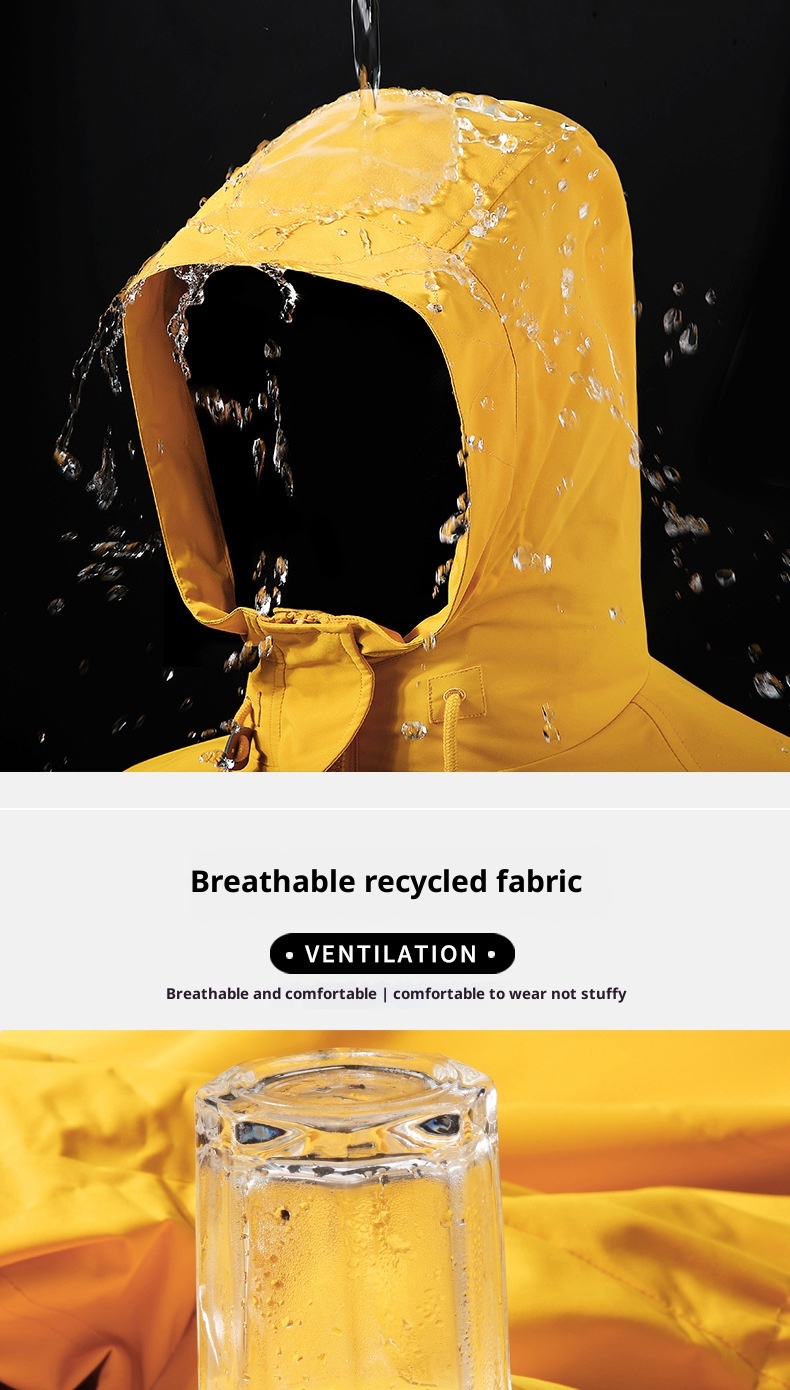 Giacca impermeabile antivento trench di media lunghezza da donna ActiveGo, modello invernale 3 in 1, molto venduta oltre confine_voghion.com