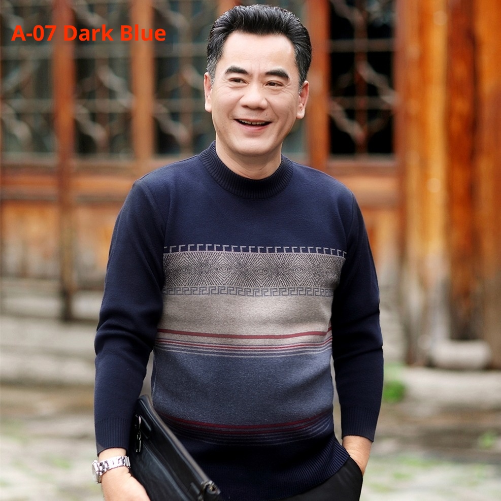 1 Free Shipping Insurance, Thickened Wool Men's Base Layer Sweater Middle-aged Dad's Casual Versatile Wear_voghion.com