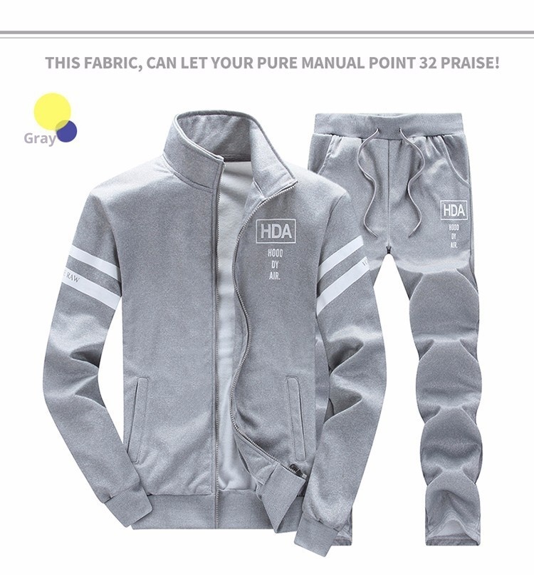 001 Nuovo set da uomo HDA primavera casual con colletto alla coreana e maniche lunghe, felpa sportiva alla moda, giacca alla moda_voghion.com