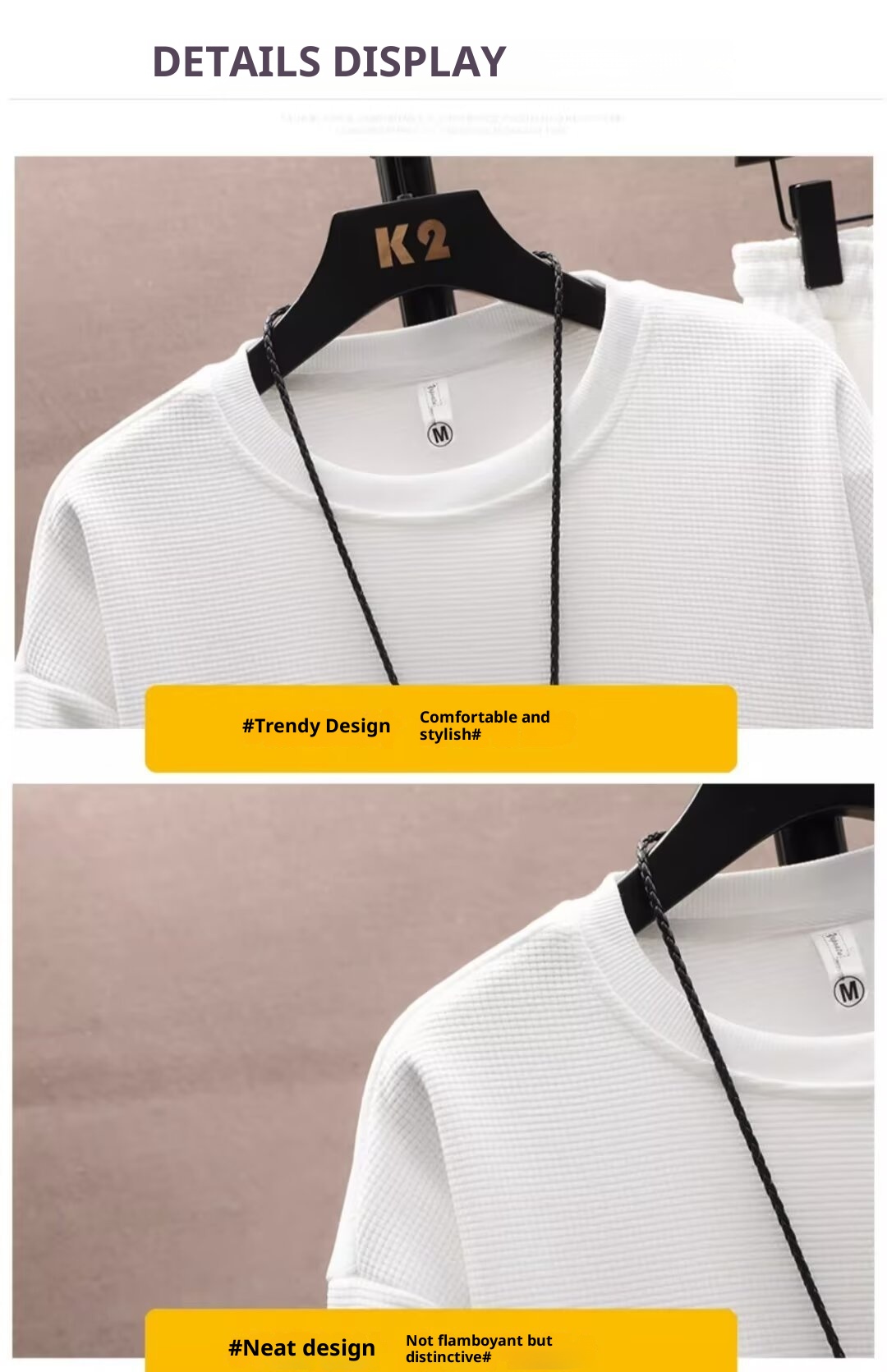 001 Casual Sports Suit For Men Spring And Autumn Round Neck Sleeve T-Shirt With Long Pants Youth Trendy Cool Full Set_voghion.com