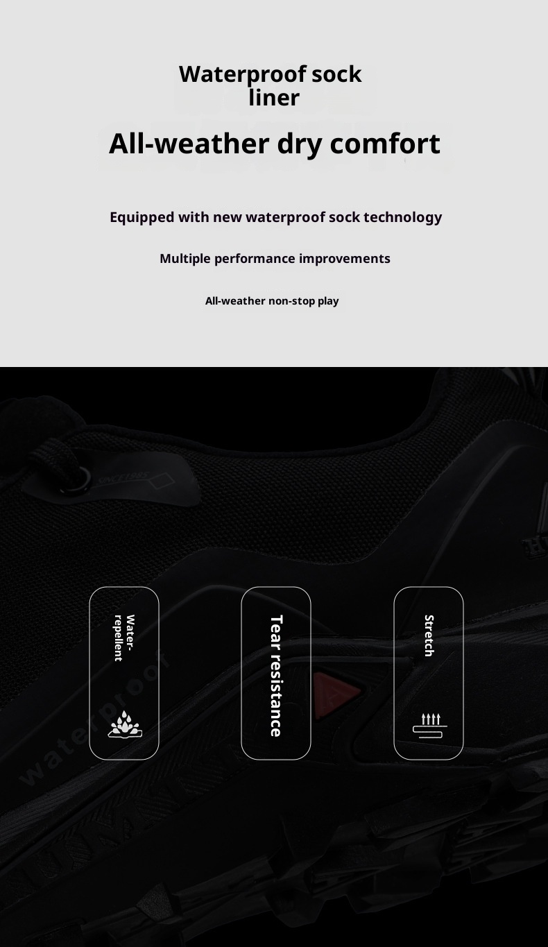 Chaussures ShoeGlobe Hantu imperméables pour hommes, légères et respirantes, idéales pour l'été, les jours de pluie, antidérapantes et amortissantes pour le sport et la randonnée en extérieur. Idéales pour l'été, les activités de plein air et les journées pluvieuses._voghion.com