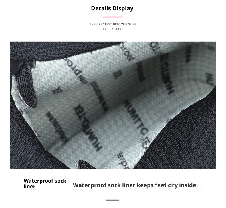 ShoeGlobe Hantu Waterproof For Men, Autumn Winter High-Top Breathable Shock-Absorbing Rain Boots, Outdoor Non-Slip Wear-Resistant_voghion.com