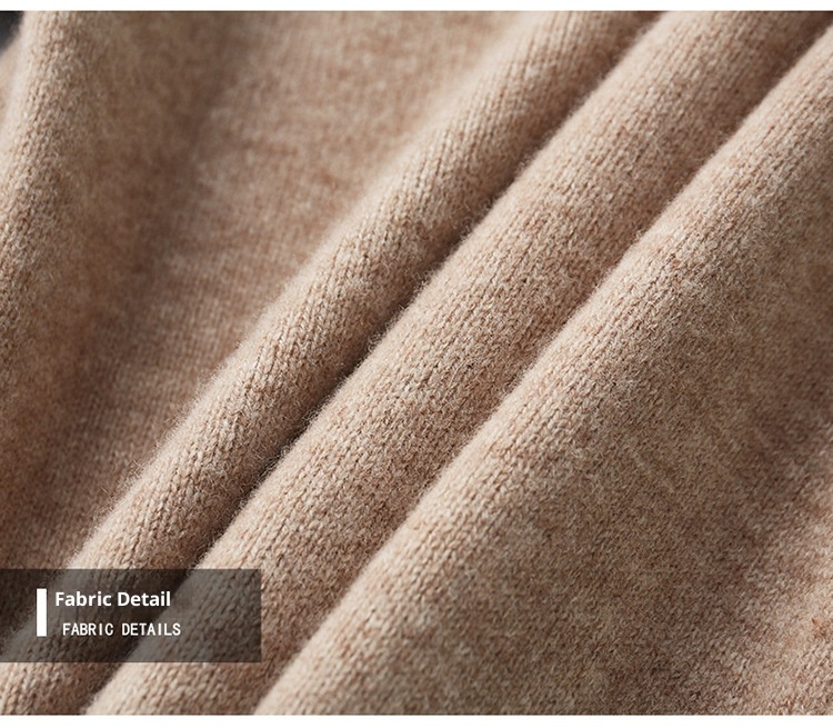 1 100% Wool Sweater For Men, Half Turtleneck, Zipper, Thickened Base Sweater, Autumn Winter Business Casual Solid Color_voghion.com