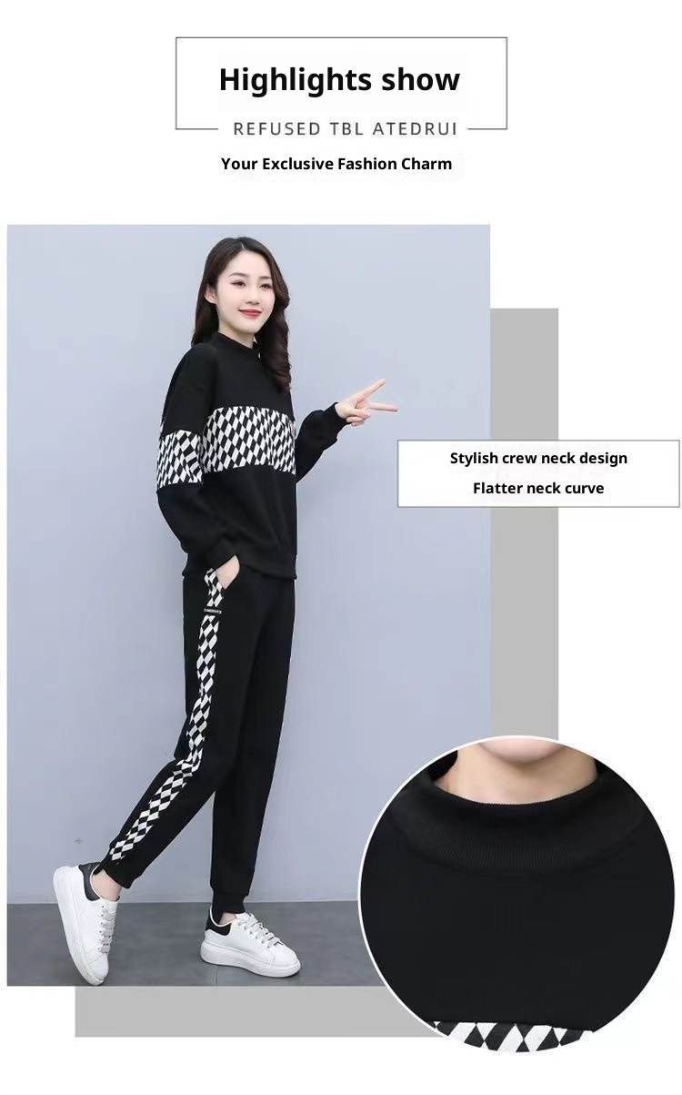 001 2023 Autumn Winter New Fashionable Two-Piece Set For Plus Size Women, Casual Sports Suit Trendy_voghion.com