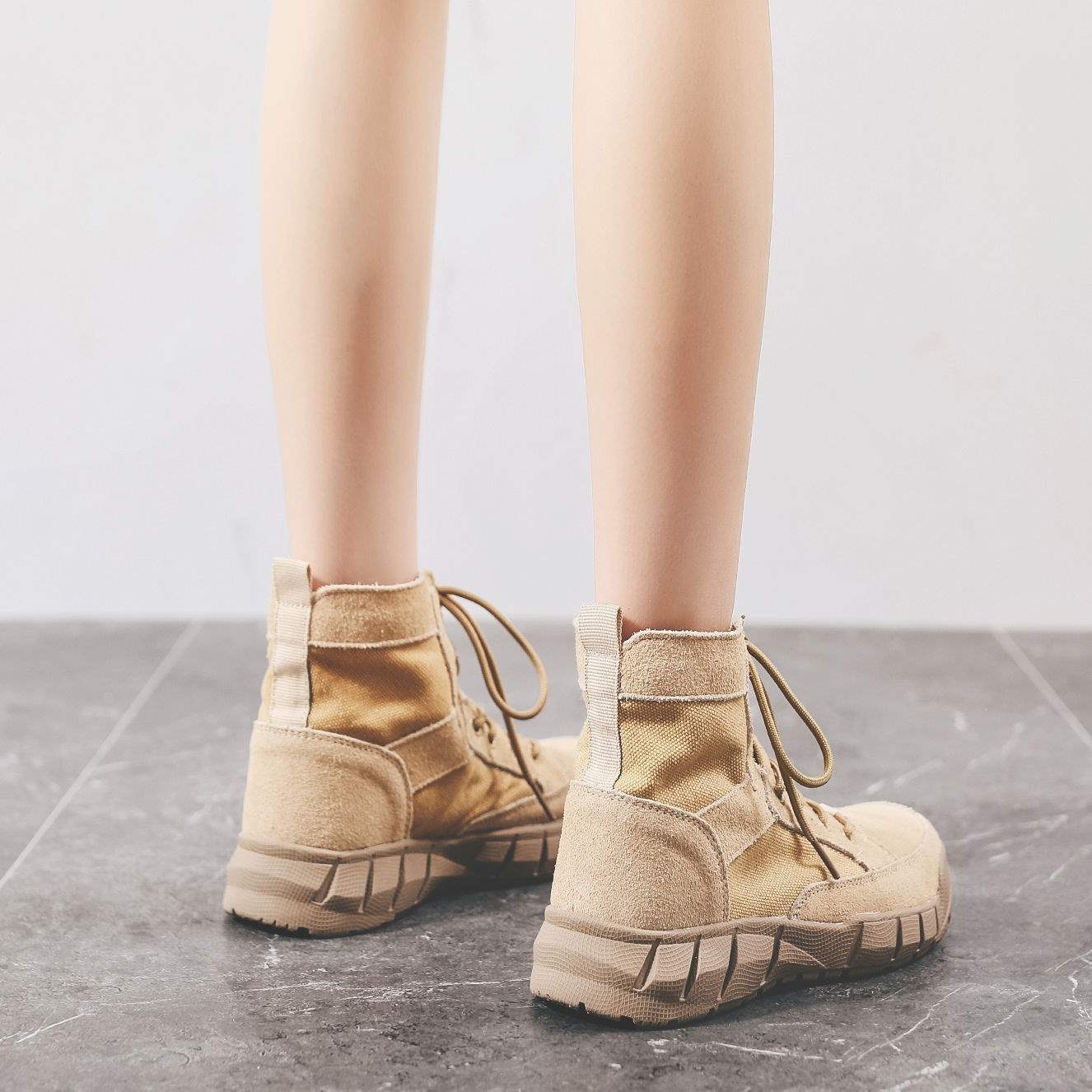 ShoeGlobe ShoeGlobe Original Scarpe da trekking da donna, Scarpe da trekking impermeabili antiscivolo, Scarponi da lavoro nel deserto, Stivali Martin da uomo_voghion.com