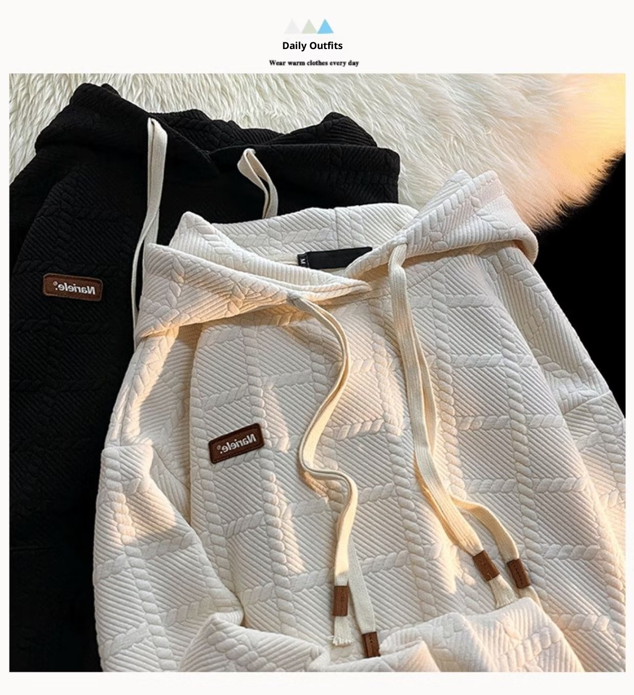 Felpa con cappuccio da uomo, stile primaverile, alla moda, tinta unita, pesante, a maniche lunghe, autunno e inverno_voghion.com