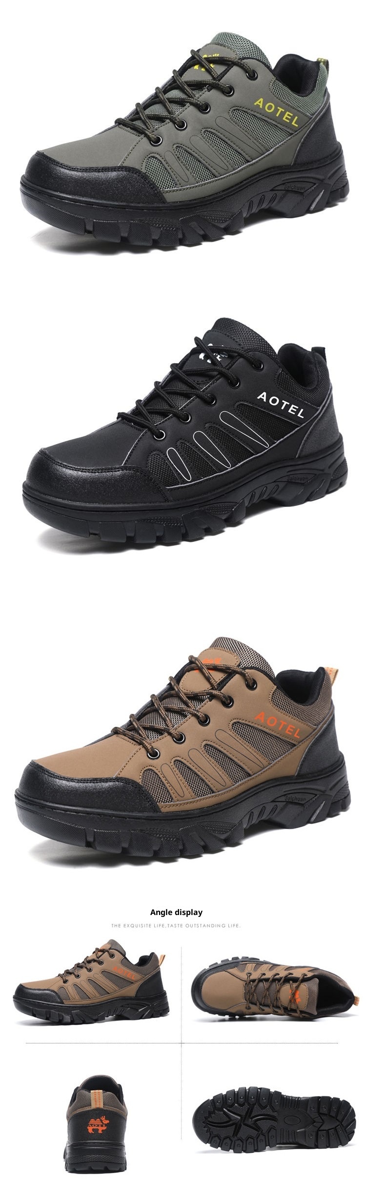 ShoeGlobe Vier-Jahreszeiten-Wanderschuhe, Outdoor-Sportschuhe, Freizeitschuhe, rutschfest, wasserdicht, atmungsaktiv, abriebfest, Trekkingschuhe_voghion.com