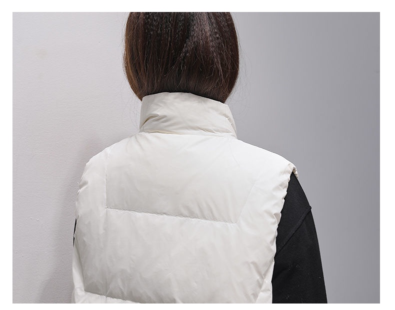 Doudoune ChicShe Petite pour femme, collection hiver 2025, col montant, duvet de canard blanc, coupe courte et ample, idéale pour l'hiver._voghion.com