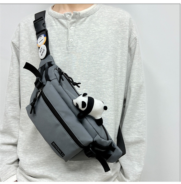 001 Nuova borsa a tracolla semplice, casual, alla moda, sportiva, per studenti, versatile, a tracolla per donna, per telefono da uomo, marsupio_voghion.com