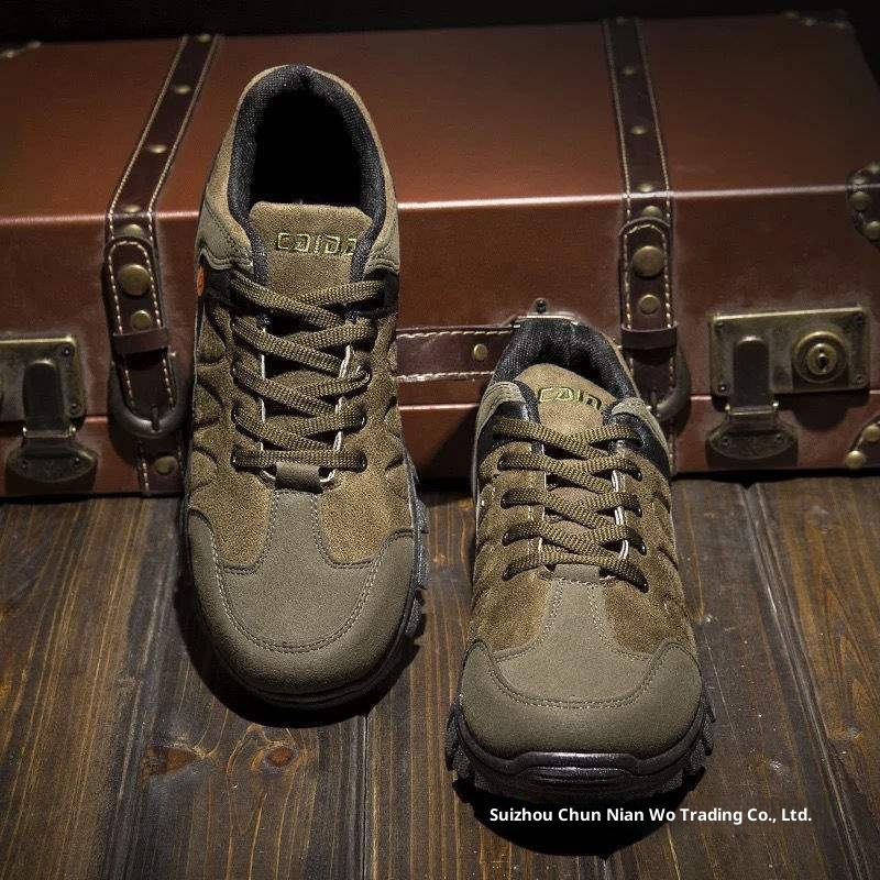 ShoeGlobe Chaussures de randonnée ShoeGlobe Nouvelles chaussures de trekking d'extérieur antidérapantes et imperméables, légères, pour l'automne, la pêche, le travail et les voyages, pour hommes, à semelle épaisse_voghion.com